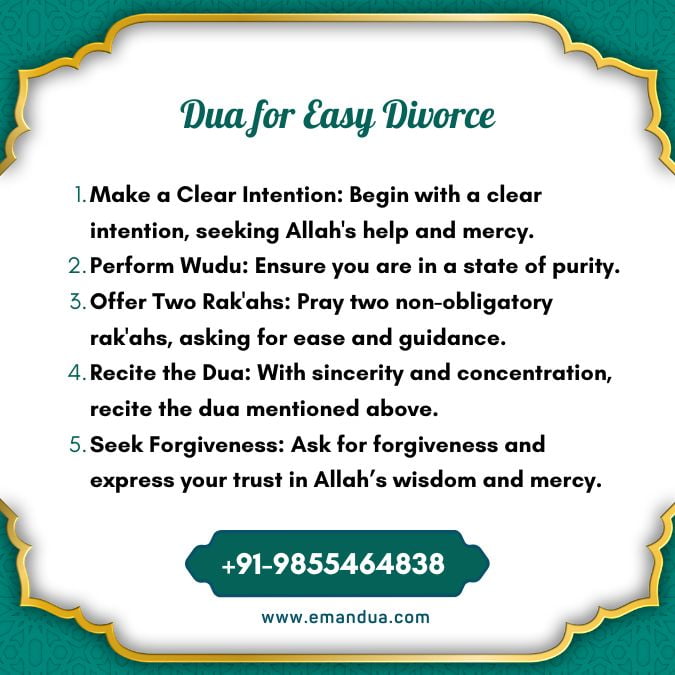A Comprehensive Guide to Performing Istikhara for Divorce 3 dua for easy divorce